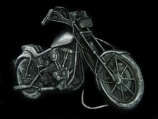 UA09121 VINTAGE 1979  MOTORCYCLE  PEWTER BERGAMOT BELT BUCKLE