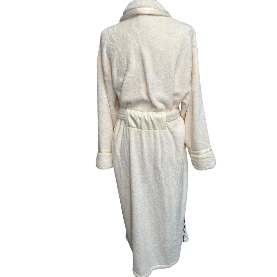 Josie Plush Robe XL Womens Cream Soft Cozy Lounge Spa Bath Sleepwear - Image 2 of 4