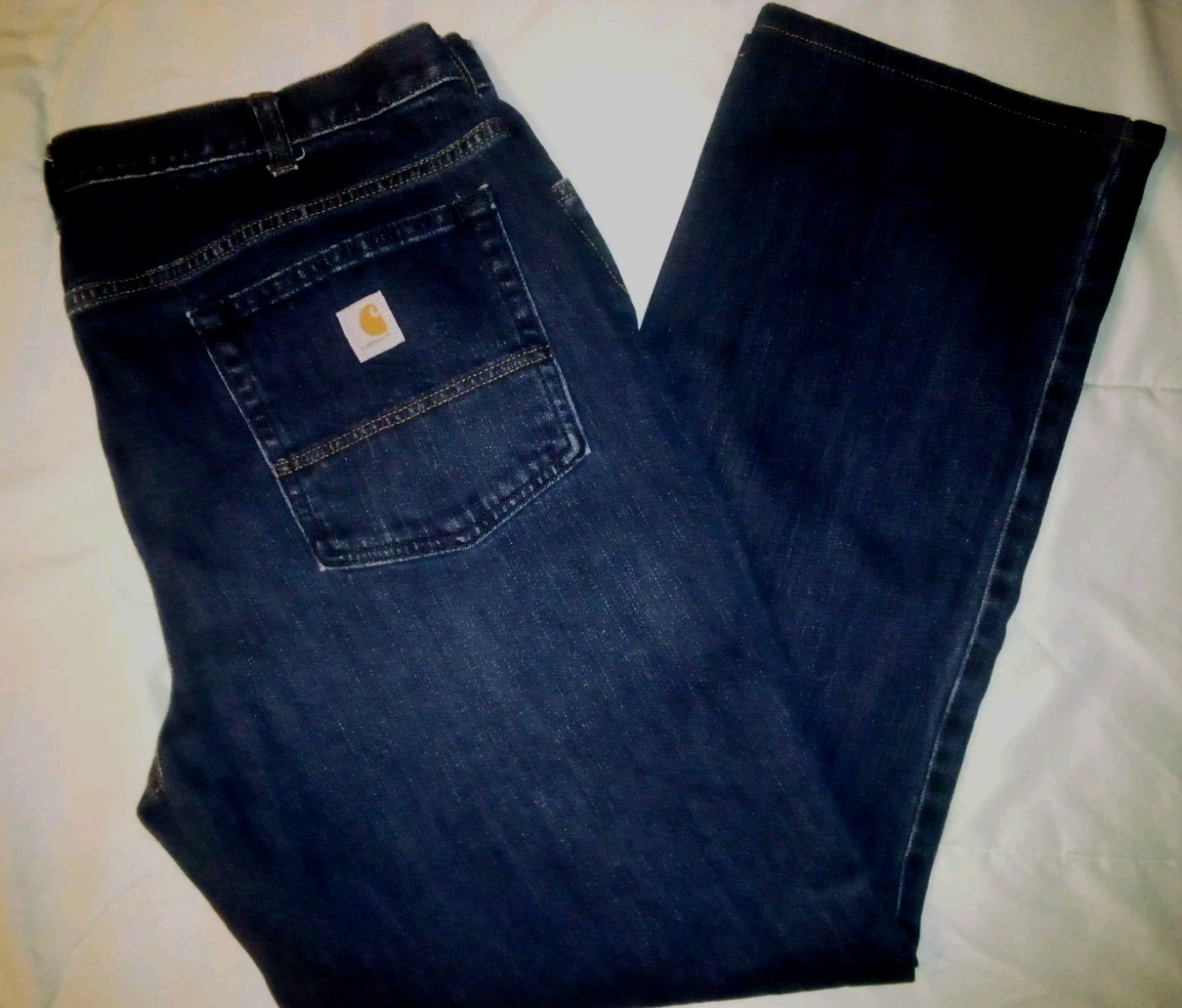 Carhartt Women's Size 18 Regular Rugged Flex Loose Fit Jeans Denim Blue 38