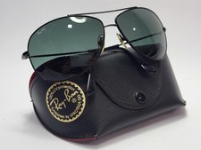 Vintage RAY BAN RB3293 006/71 63-13 Black Aviator SUNGLASSES