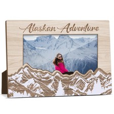 Alaskan Adventure Picture Frame, Alaska Souvenirs Photo Frame for Friends Fam...
