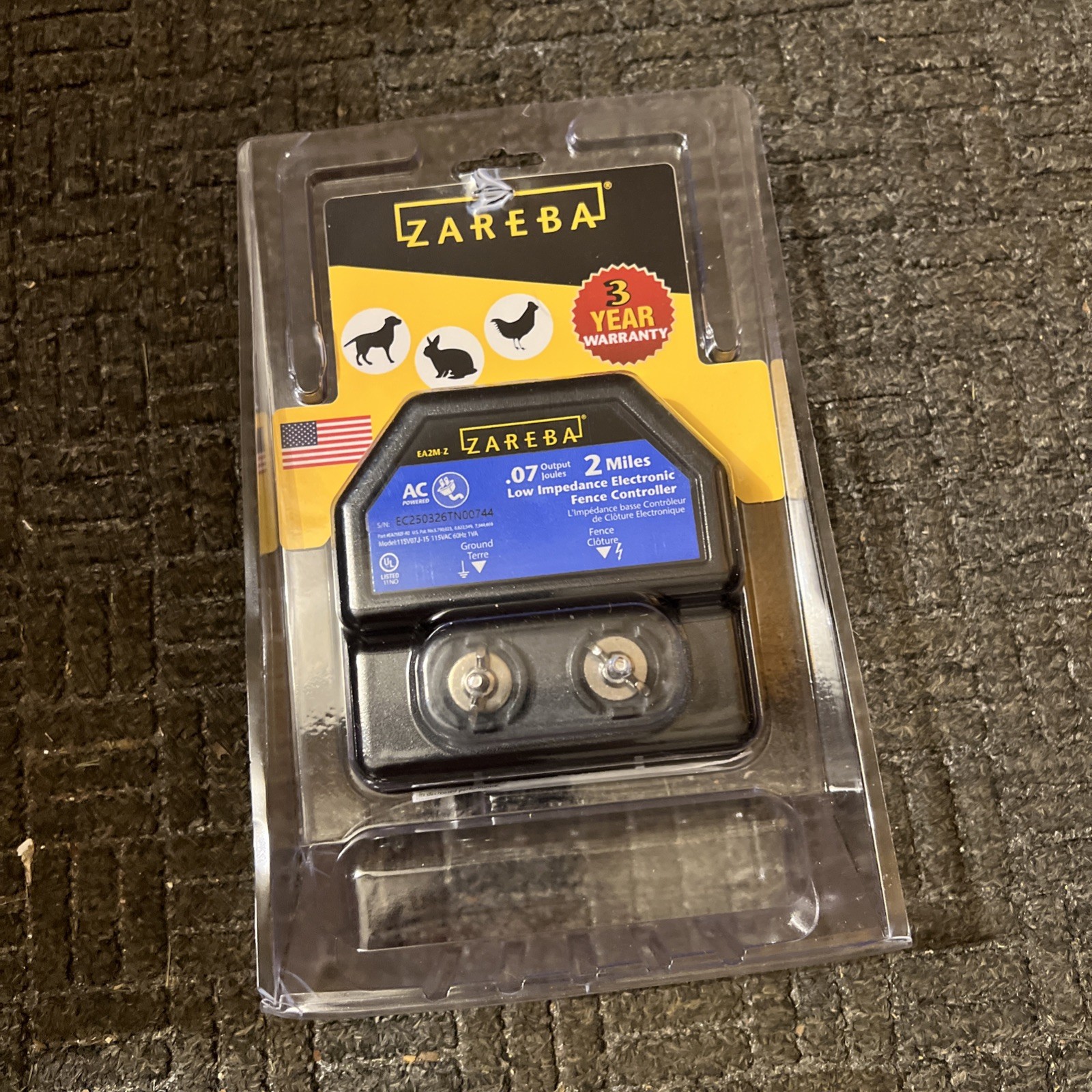 Zareba EAC2M-Z 2-Mile AC Low Impedance Fence Charger