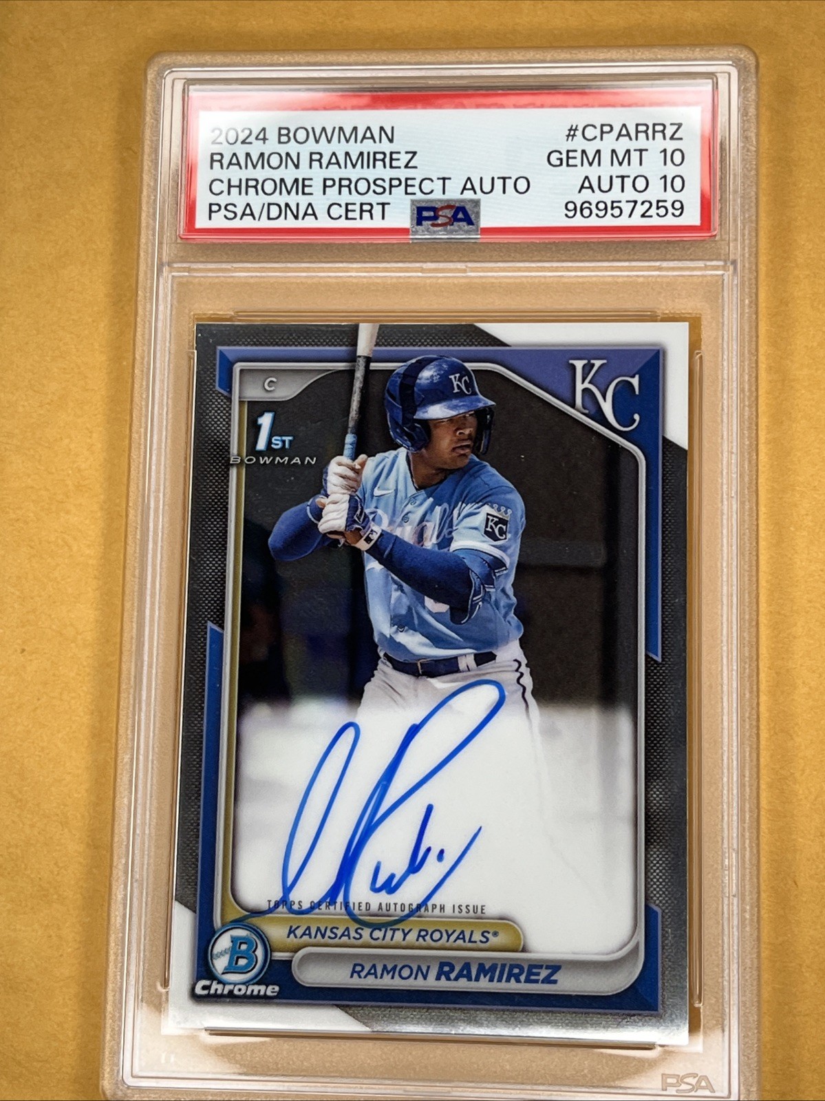 2024 1st Bowman Chrome Ramon Ramirez Prospect Rookie RC PSA 10 GEM MT Auto 10
