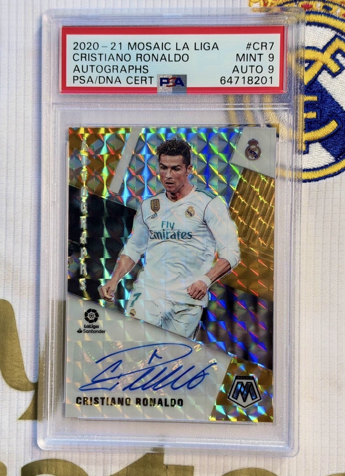 CRISTIANO RONALDO 2020 PANINI MOSAIC LA LIGA AUTOGRAPHS #CR7 💎