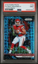 2018 PANINI PRIZM LAZER PRIZM #102 PATRICK MAHOMES II PSA 9