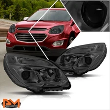 For 16-17 Chevy Equinox Projector Headlights w/Signal Lamp Clear Corner Smoked
