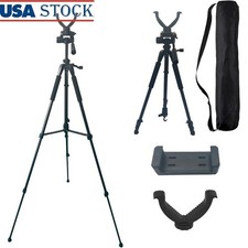 Adjustable Hunting Tripod 24-72 Inch W/ V-yoke Mount Quick Flip Legs Portable US