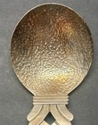 Vintage EMILIA CASTILLO Hand Hammered DECO Serving Spoon & Fork SILVER Plate SET — photo 9