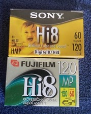 Fujifilm MP P6-120 Hi8  Sony Hi8 HMP 60/120 Video Cassettes