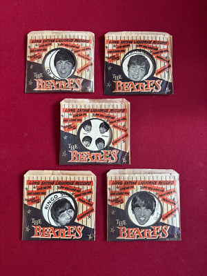 1964, BEATLES, Candy Licorice Records, Set of (5) RARE / Vintage
