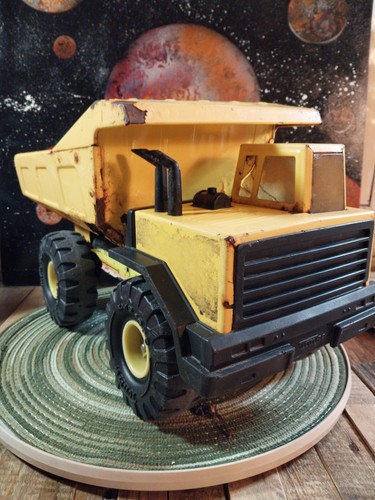 Tonka a Turbo Diesel Dump Truck Yellow Mag Wheels XMB-975 1980 BIG Vintage Metal - Picture 10 of 24