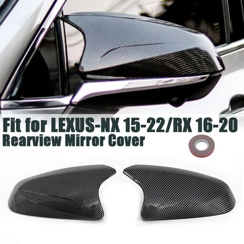 For Lexus NX RX RX350 2015-2024 Carbon ABS Rearview Mirror Cover Cap Replacement