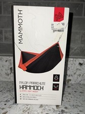 Mammoth Nylon Parachute Hammock Black/Red Color 9x5.25 Feet 1000lb Capacity New