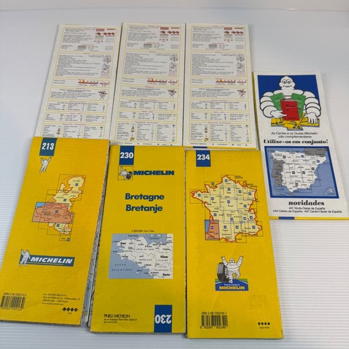 7x Vintage Michelin French Fold Out Road Maps Belgium Portugal France Europe - Picture 8 of 9