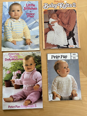4 x Peter Pan Strickhefte - Baby Strick 2&5, kleine Maschen & 505 (+ Häkeln)