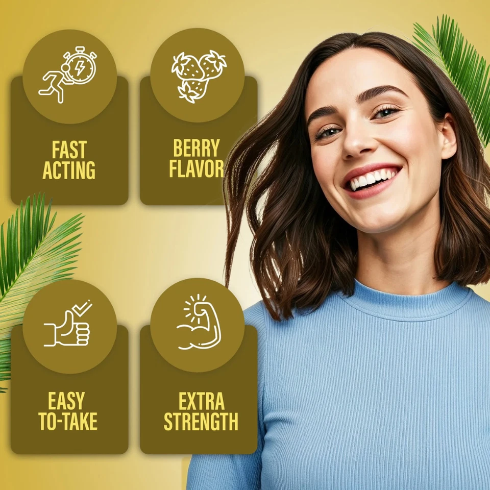 Жидкий витамин B12 Spring Valley, 5000 мкг, добавка для метаболизма, ягоды, 2 унции 2 упаковки - Изображение 4 из 4