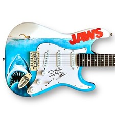Steven Spielberg Signed Guitar Custom Graphics JSA COA Jaws Indiana Jones