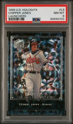 CHIPPER JONES 1999 UPPER DECK HOLOGrFX LAUNCHERS #L9 LAUNCHERS PSA 