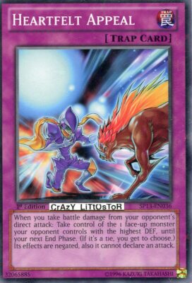 2 X YU-GI-OH HEARTFELT APPEAL 1ST ED STARFOIL N/MINT SP13-EN036