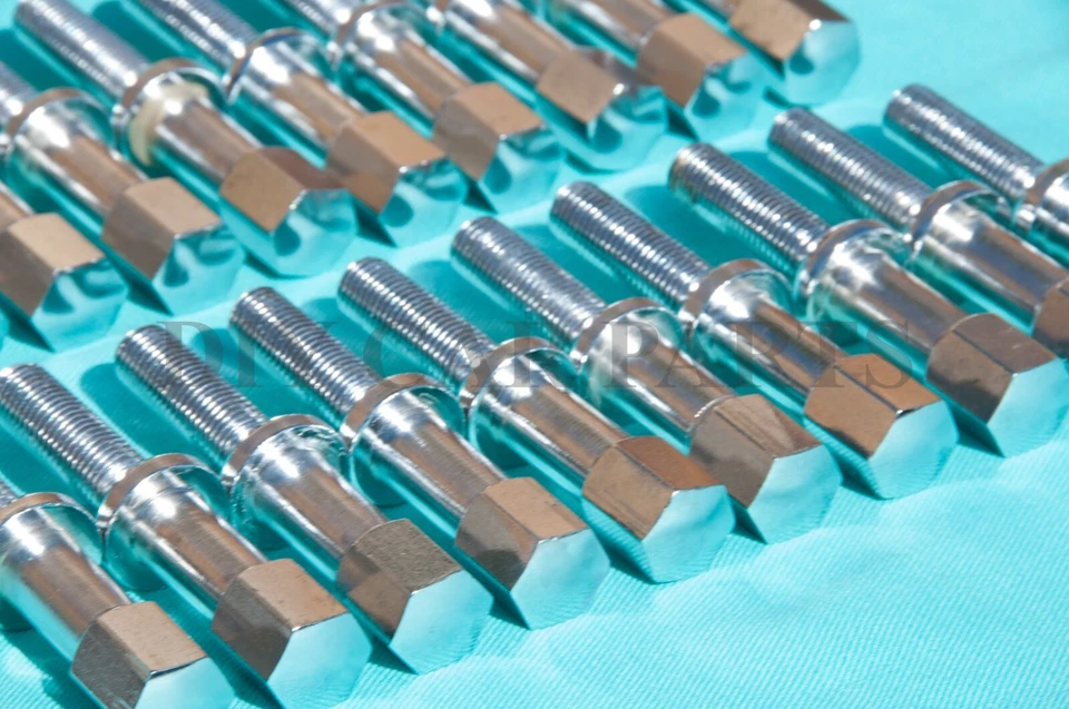 Juego de 20 tuercas pernos cromados nuevos Mercedes Benz 560SL 500SE 420SEL 380SEL Foto 2 de 4