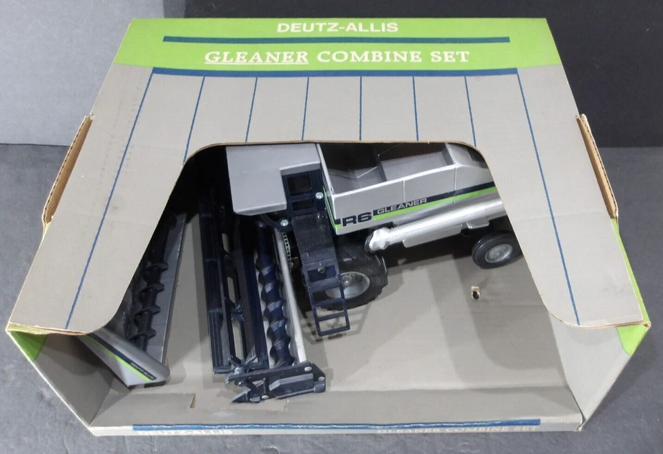 Modelos a escala Deutz-Allis R6 recolector combina dos cabezales escala 1/24 #406 fundido a presión Foto 3 de 4