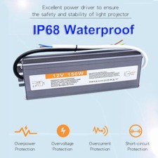 AC to DC 12V 24V Waterproof IP68 LED Driver Power Adapter Supply Transformer US