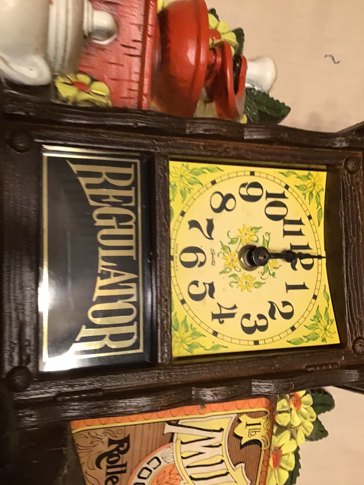 Vintage SPARTUS Electric Kitchen Wall Clock 10 x 15" For Parts or