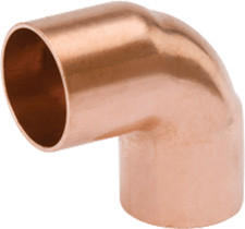 Mueller W02003 Copper 90 Degree Elbow, 1/4 OD C x C Short Radius
