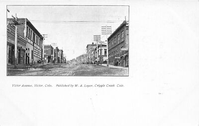J3/ Victor Colorado Postcard c1910 Victor Avenue Stores 92