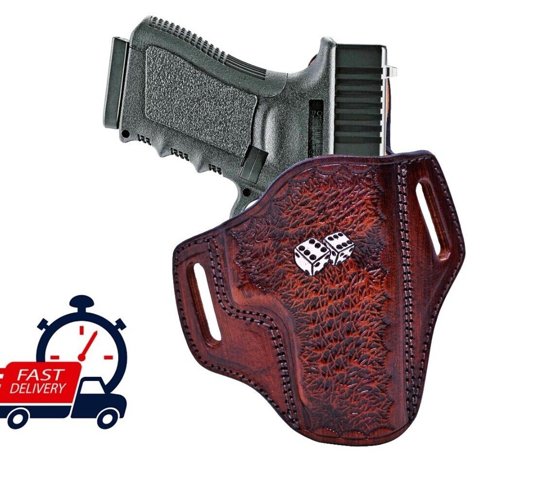 Handmade Leather Belt Holster for Glock 17-43 Models