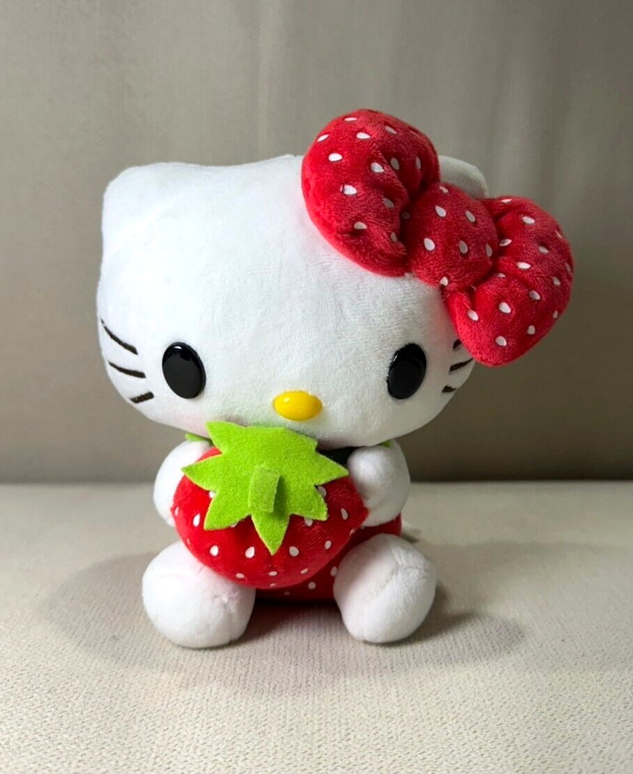 Hello Kitty Plush Toy Doll Stuffed 6.5” Sanrio Japan Holding