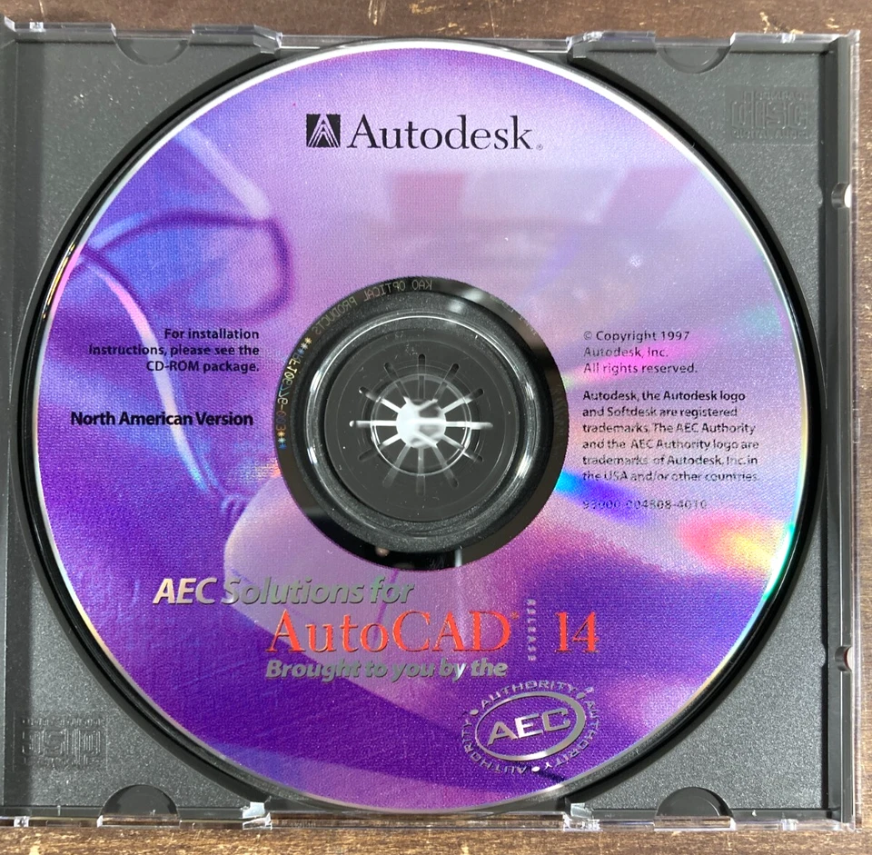 Soluciones AEC de colección para software AutoCAD 14 CD-ROM Windows 95 AutoDesk 1997 Foto 3 de 4
