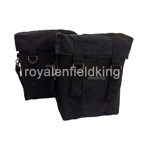 Fit For Royal Enfield METEOR & NEW CLASSIC REBORN 350cc Black Color Pannier Bags - Picture 2 of 3