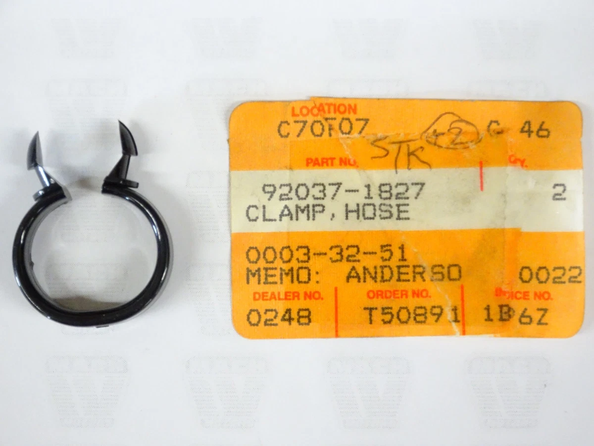 Kawasaki NOS NEW 92037-1827 Hose Clamp EN ER EX KX KAF KLE KVF VN 