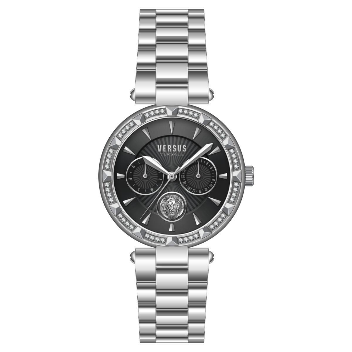 アナログ腕時計 Versus Versace Crysta Stainless Steel 38mmmm Bracelet Versus by Versace Women Watch Bracelet Multifunction Crystal