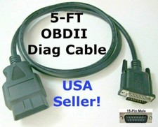 5ft Obd2 Obdii Cable For Cen-tech Centech Code Scanner Scan Tool 98614 And 99722 5ft Obd2 Obdii Cable For Cen-tech Centech Code Scanner Scan Tool 98614 And 99722