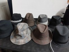 8 Lot Men's Straw Fedora Hats Calvin Klein ect. Size S/M Vintage  Stylish