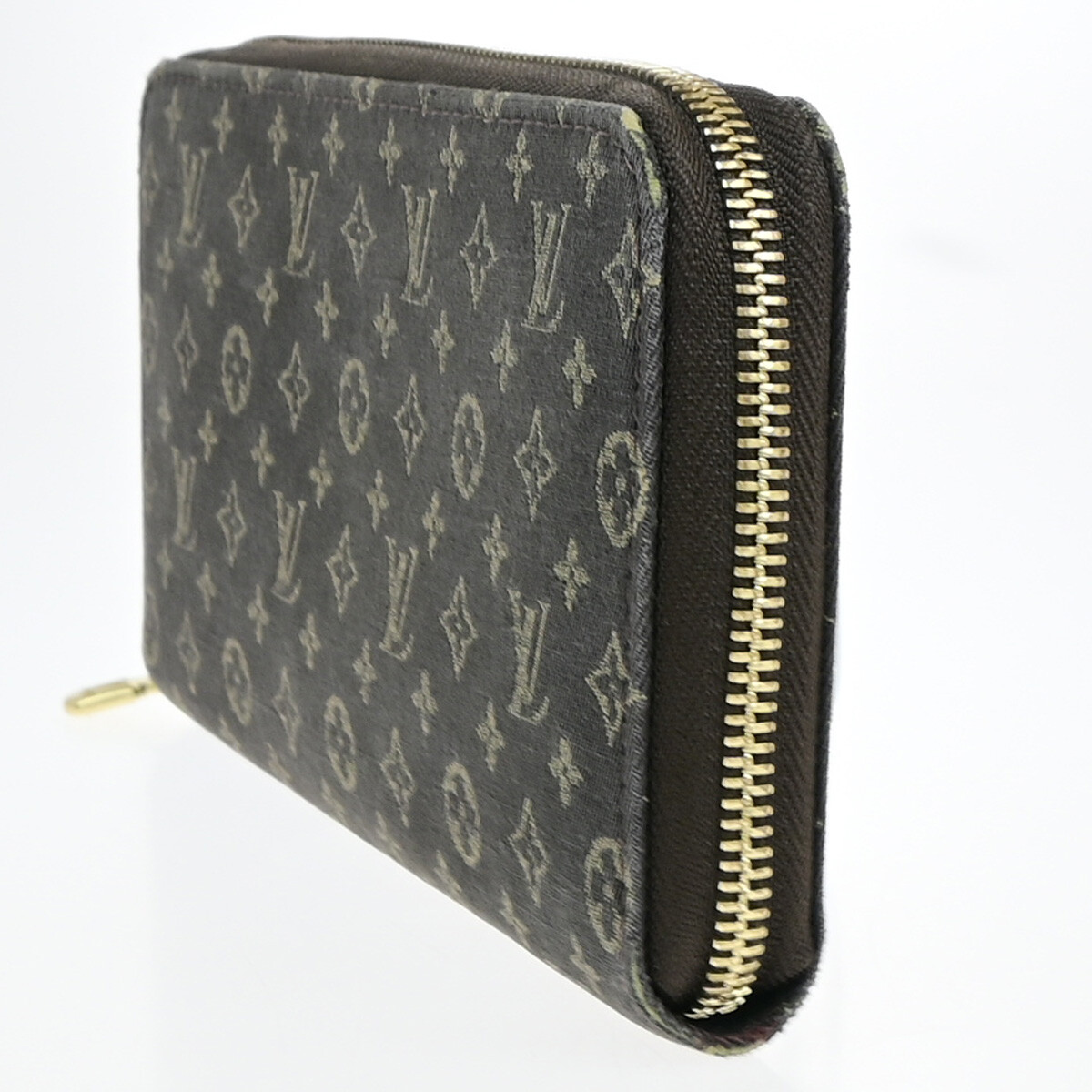 LOUIS VUITTON Zippy Wallet Monogram Mini Lin Canvas Leather LOUIS VUITTON Zippy Wallet Monogram Mini Lin Canvas Leather
