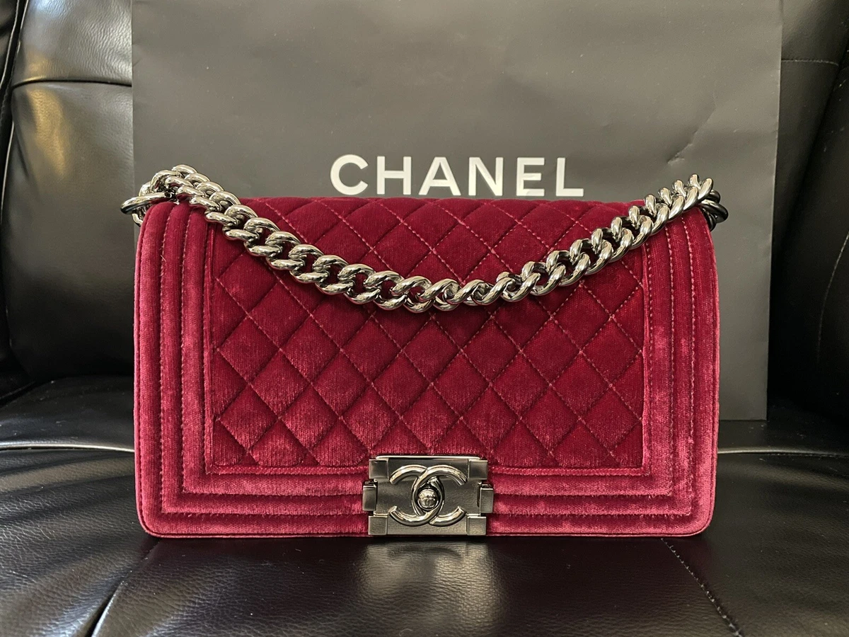 CHANEL Maxi Chain Around Quilted Leather Flap Shoulder Bag Red-US