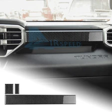 Carbon Fiber Passenger Front Dash Cover Sticker For Toyota Tundra 2022-2024