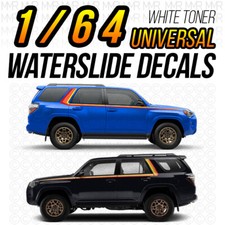 1/64 Scale TRD 4RUNNER Custom White Toner Universal WaterSlide Decals for Hot