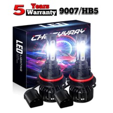 2x 9007hb5 Led Headlight Bulbs Kit 6500k White High Low Beam Light Super Bright