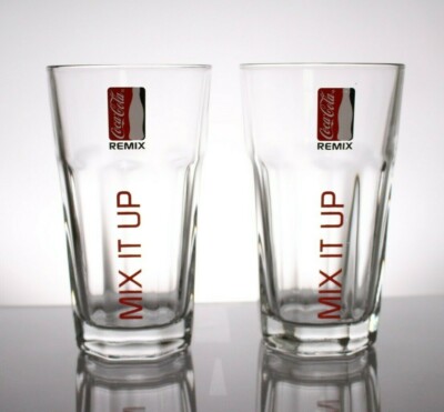 2x Coca Cola Remix MIX IT UP Becher Gläser 250ml 