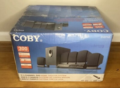 Coby DVD765 5.1 Channel Home Theater System With DVD Player Controller AV Cable
