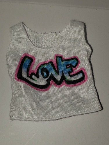 Barbie DOLL ALL White AIRBRUSHED LOVE TANK TOP, DOES FIT CURVY DOLLS TOO |  eBay