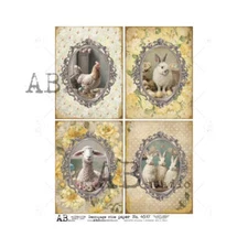 Easter Portraits | A4 Rice Paper | Paper for Decoupage | AB Studios