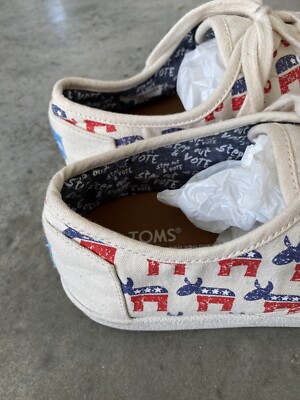 B34 TOMS Donkey Vote Democrat Sneakers Tom display picture 2