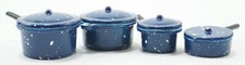 Dollhouse Miniature Blue Enamelware Cookware