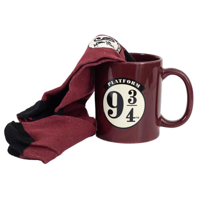 Harry Potter 9 & 3 Quarters Mug & Sock Set, Birthday, Gift Official Product