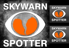 SkyWarn Spotter 3 Pack Vinyl Decals Storm Chaser SkyWarn emergency 5" &  3"